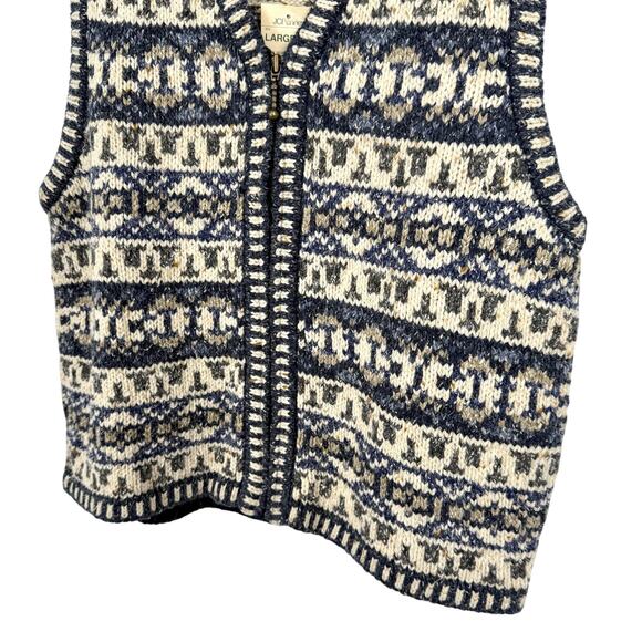 NEW NWT St Johns Bay Large Wool Winter Fairisle Nordic Sweater Vest Top Womens - Picture 6 of 7